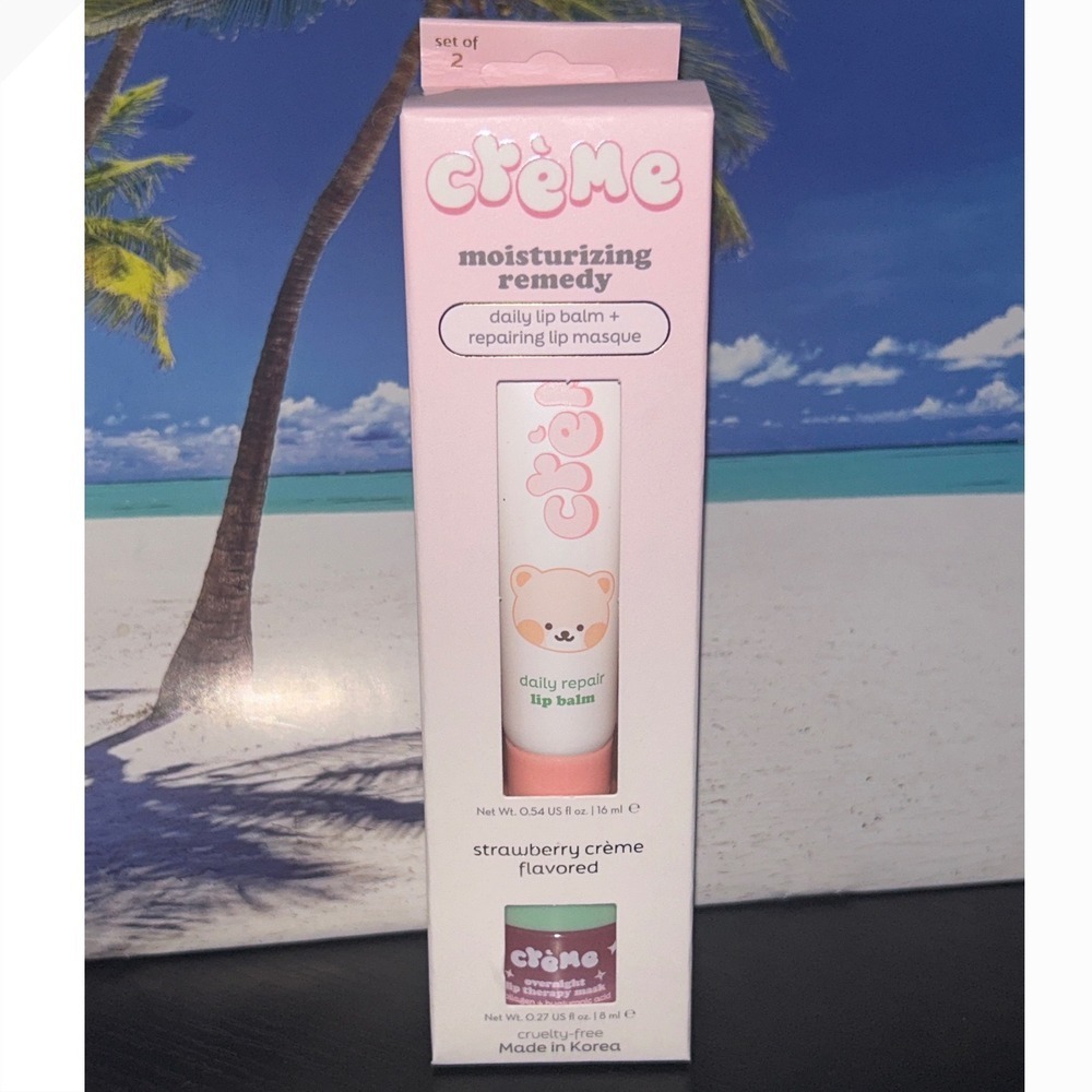 The Creme Shop Moisturizing Remedy Daily Lip Balm Repair Masque Strawberry Set